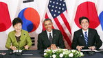 박 대통령 "북한, 핵포기땐 경제지원"…한미일 정상 "6자 수석회의 추진"