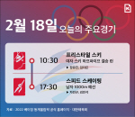 [그래픽] 2월 18일 동계올림픽 주요경기