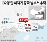132명 탄 중국 여객기 남부 산악지대 추락