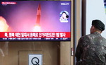 북한 동해 탄도미사일 도발…핵항모 동원 한미훈련 정조준