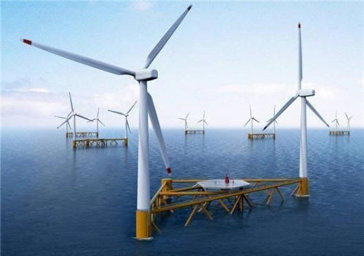 육상에서 해상풍력 전체 조립 후 바다로 옮겨 설치한다 - 뉴스 썸네일 이미지